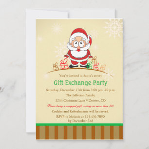 Retro Santa with gifts Invitation