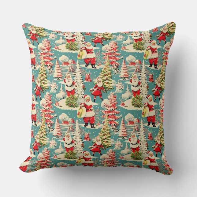 Retro Santa Wonderland 2 Cushion (Front)
