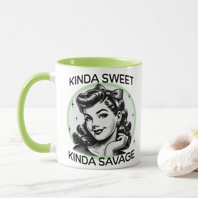 Retro Sarcastic Mug - Cookies (With Donut)