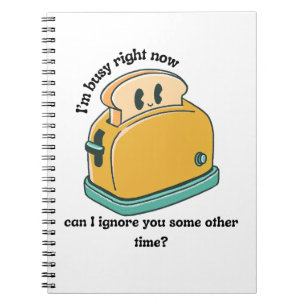 retro sarcastic toast notebook