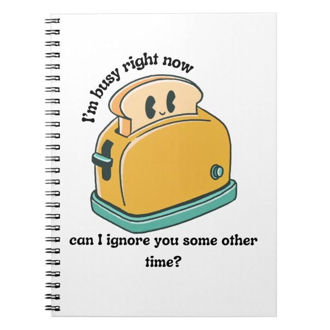retro sarcastic toast notebook (Front)