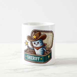 Retro Sardine Cowboy Sheriff Mug