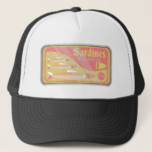 Retro Sardines Poster Trucker Hat