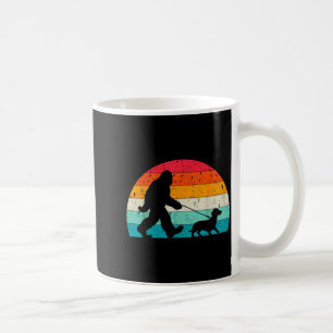 Retro Sasquatch Lover Doxie Wiener Dog Walker Bigf Coffee Mug