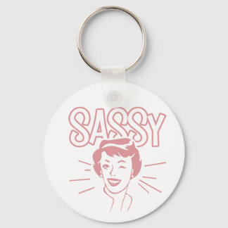 Retro Sassy Attitude Key Ring