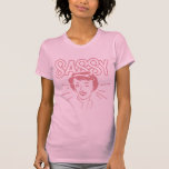Retro Sassy Attitude T-Shirt<br><div class="desc">Retro girly attitude t-shirt & gifts. Design features an illustration of a vintage 1950s style woman winking,  and reads,  "Sassy". Perfect for gals who love funny retro humour and style.</div>