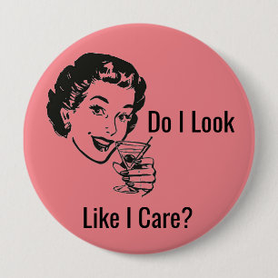 Retro Sassy Lady Button