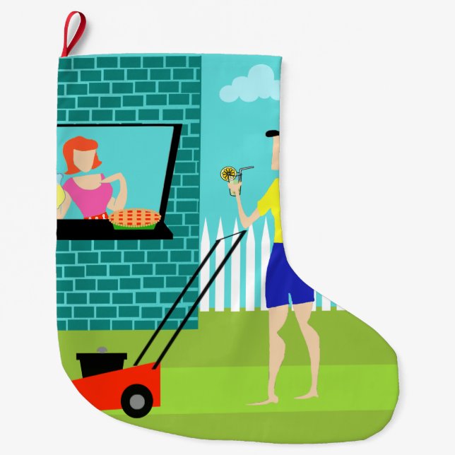 Retro Saturday Morning Christmas Stocking (Front)