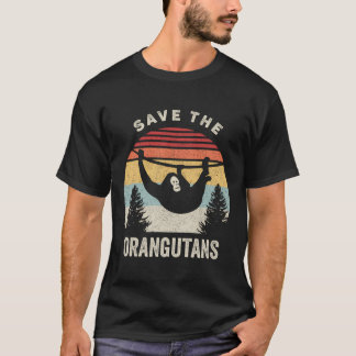 Retro Save Orangutans Shirt Orangutan Animal Lover