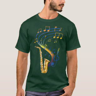Retro Saxophone Jazz Music Saxophonist, Saxophone T-Shirt