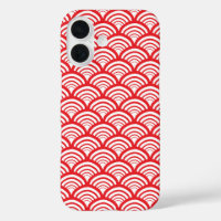 Retro Scallop Scale Arch Blood Orange Red