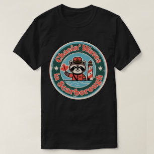 Retro Scarborough Racoon Waves T-Shirt