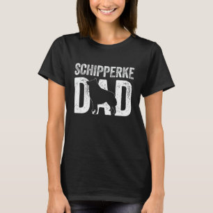 Retro Schipperke Dad Papa Father's Day Schipperke  T-Shirt