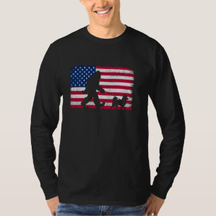 Retro Schipperke Dog 4th of July US American Flag T-Shirt