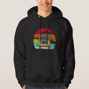 Retro School Bus For School Bus Drivers And Busman Hoodie