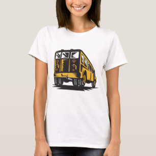 Retro School Bus Vintage Yellow T-Shirt