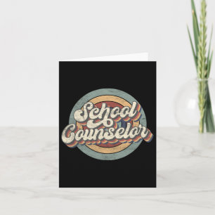 Retro School Counsellor Ck To School Teacher Squad Card