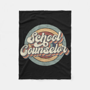 Retro School Counsellor Ck To School Teacher Squad Fleece Blanket