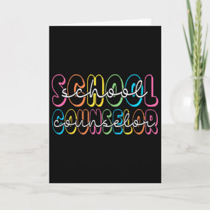 Retro School Counsellor Counseling Teacher Appreci Card