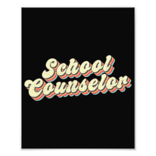  Retro School Counsellor Counseling Teacher Photo Print