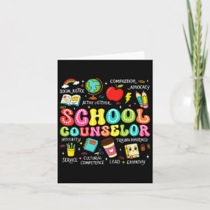Retro School Counselor Back To School Teacher Coun Card
