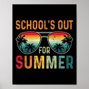 Retro Schools Out For Summer Last Day Of School Te Poster
