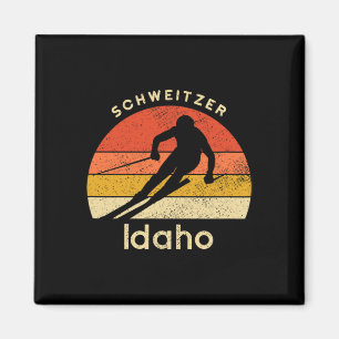Retro Schweitzer Mountain Skiing Apparel Vintage I Magnet