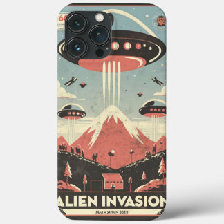Retro Sci-Fi Adventure iPhone Case 🚀👽