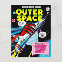 Retro Sci-Fi Adventure Outer Space Comics Cover