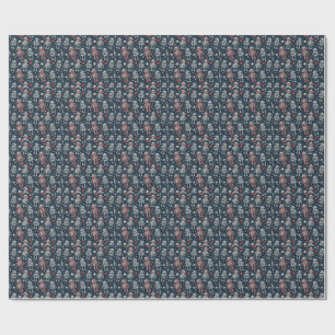 Retro Sci-Fi Adventure Space Robots Comic Pattern Wrapping Paper