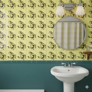 Retro Sci-Fi Ray Gun Astronaut Ceramic Tile