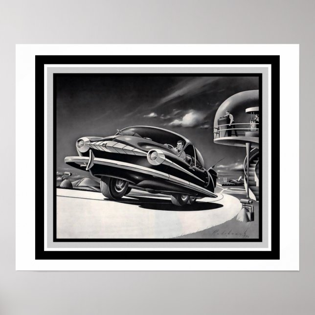 Retro Sci Fi Transportation Poster 16 x 20 (Front)