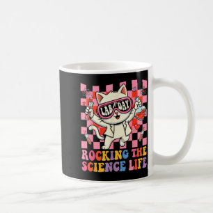 Retro Science Cat Chemistry Teacher Valentine Coffee Mug