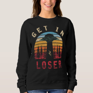 Retro Science Fiction Ufo Believer Ufo Abduction   Sweatshirt