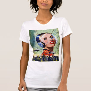 Retro Science Fiction Womens T-Shirt