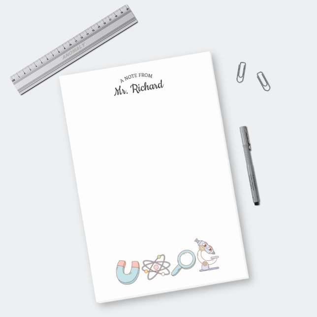 Retro Science Supplies Science Teacher Gift Post-it Notes (Creator Uploaded)