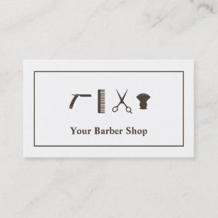 Retro Scissors Haircut Tools Barber Shop Business Card
