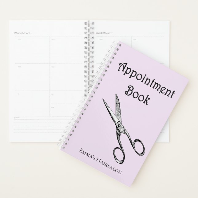 Retro Scissors Hairsalon Appointment Book / Planner (Display)