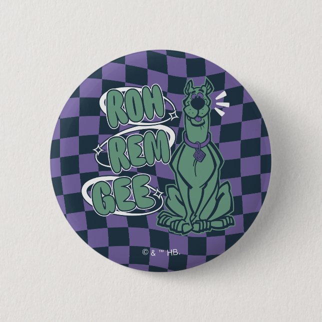 Retro Scooby "OMG" 6 Cm Round Badge (Front)