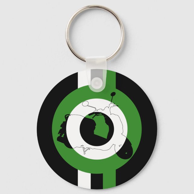 Retro Scooter Mod Keychain (Front)