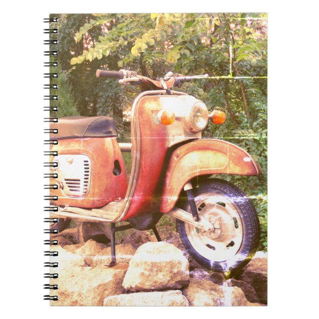 Retro scooter photo Notebook (Front)