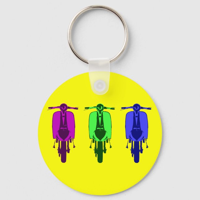 Retro Scooter Pop art version Key Ring (Front)