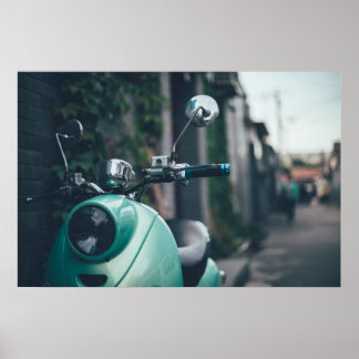 Retro Scooter Poster