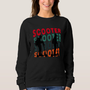 Retro Scooter Rider E Scooter Kick Scooter Sweatshirt