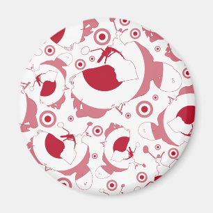 Retro Scooter Silhouette Magnet