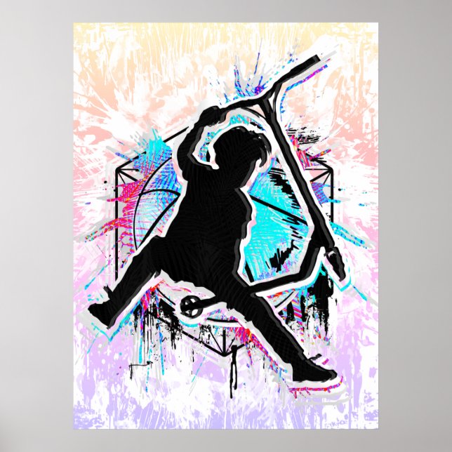Retro Scooter - Stuntscooter - Kick Stunt Scooter  Poster (Front)