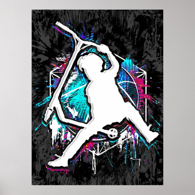 Retro Scooter - Stuntscooter - Kick Stunt Scooter  Poster (Front)