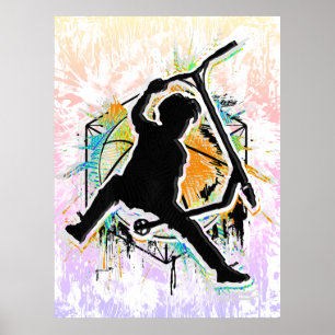 Retro Scooter - Stuntscooter - Kick Stunt Scooter  Poster