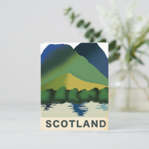 Retro Scotland vacation art Card