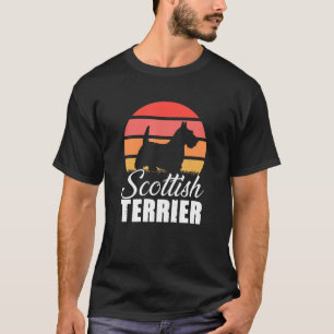 Retro Scottish Terrier Dog Breed Vintage Scottie O T-Shirt